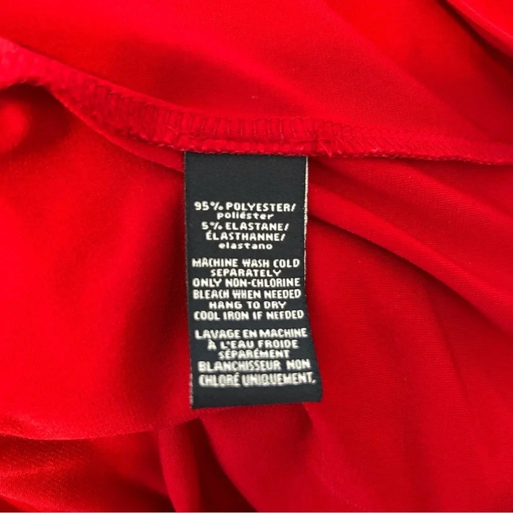 American‎ Living Red 3/4 Sleeve Ruched Sheath Dress Career Cocktail Party